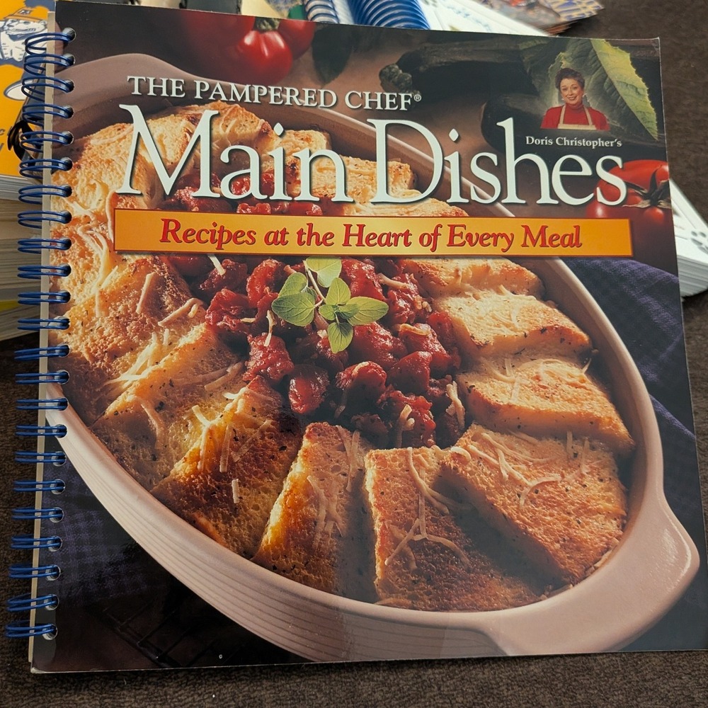 The Pampered Chef Main Dishes Cookbook Doris Christopher Spiral Bound 2000‎ Vtg